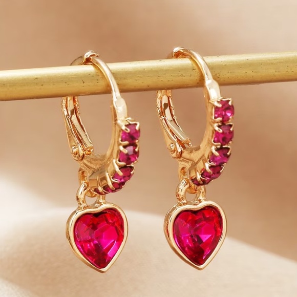 Jewelry - Heart Hoop Earrings